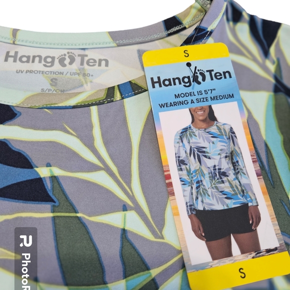 Hang Ten womens size S NWT! UPF 50+, rash guard, quick dry, long sleeve. - Picture 7 of 9